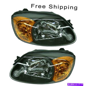 USwbhCg nQwbhvAZuZbg2 LHRHTChtBbg2003-2006q_CANZg Halogen Head Lamp Assembly Set of 2 LH & RH Side Fits 2003-2006 Hyundai Accent