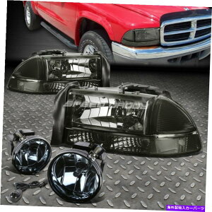 USwbhCg 01-04 Dodge Dakota / DurangopX[NY4s[wbhCg+tHOCg/v+XCb` SMOKE LENS 4PC HEADLIGHT+FOG LIGHT/LAMP+SWITCH FOR 01-04 DODGE DAKOTA/DURANGO