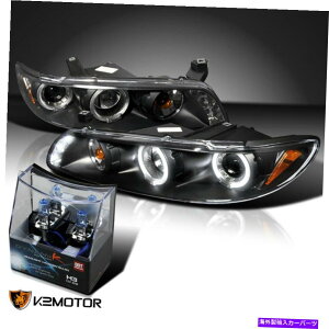 USwbhCg 1997N2003Ñ|eBAbNOhvbNXubNLED HalovWFN^[wbhCg+R[i[+d For 1997-2003 Pontiac Grand Prix Black LED Halo Projector Headlights+Corner+Bulb