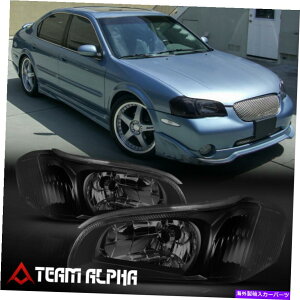 USwbhCg FITS 2000-2001Y}LV}[ubN/X[N]NX^R[i[wbhCgwbhvv Fits 2000-2001 Nissan Maxima[Black/Smoke]Crystal Corner Headlight Headlamp Lamp