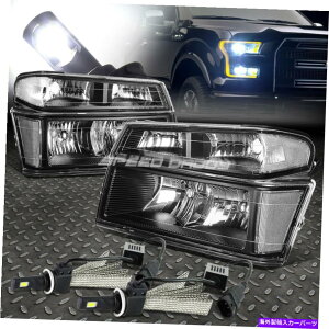 USwbhCg 04-12̂߂̍wbhCg+NAR[i[+ 6000KzCgLEDVXe/LjI BLACK HEADLIGHT+CLEAR CORNER+6000K WHITE LED SYSTEM FOR 04-12 COLORADO/CANYON