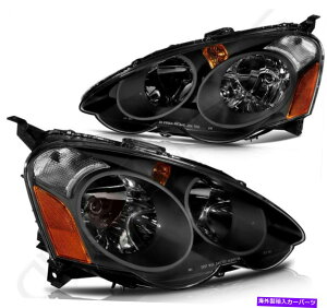 USwbhCg wbhCgAZúAAcura RSX DC5 2002-2004̌wbhṽyA Headlight Assembly Fits Acura RSX DC5 2002-2004 Replacement Headlamps Black Pair