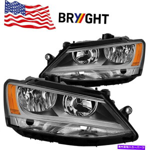 US�w�b�h���C�g 2011-2018�t�H���N�X���[�Q���W�F�b�g�w�b�h���C�g�w�b�h�����v�t�@�N�g���[�n���Q����+�E For 2011-2018 Volkswagen Jetta Headlights Headlamps Factory Halogen Left+Right�y���s�A���i�z