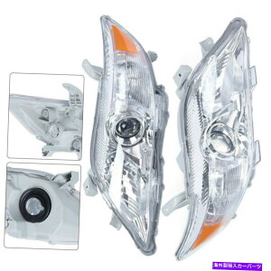 USwbhCg 2010-2011g^JNNAAo[vWFN^[wbhCgwbhvVi For 2010-2011 Toyota Camry Chrome Clear Amber Projector Headlights Headlamps NEW