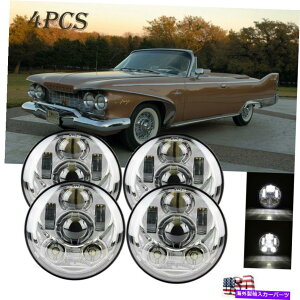 USwbhCg 4X 5.75u5-3 / 4vی^LEDwbhCgDODGE CORONETpDRLvWFN^[r[ 4x 5.75" 5-3/4" Round LED Headlights DRL Projector Beam for Dodge Coronet