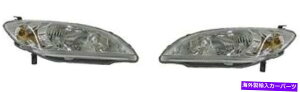 USwbhCg 04 05 Honda CiviciZ_ƃN[ŷ݁jwbhCgyA̗̐Vwbhvݒ 04 - 05 Honda Civic (Sedan and Coupe Only) Headlight Pair Set Both NEW Headlamp