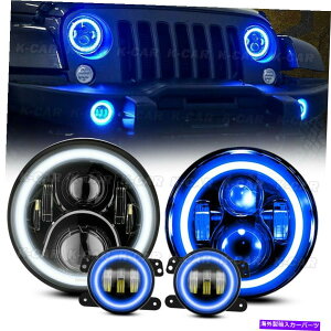 USwbhCg JEEPO[JK 2007-2018 7 "RGB Halo LEDwbhCgtHOCgDRLR{Lbg For Jeep Wrangler JK 2007-2018 7" RGB Halo LED Headlight Fog Light DRL Combo Kit
