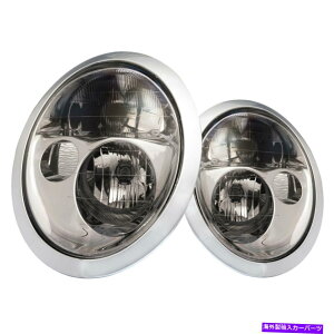 USwbhCg wbhCgnQZbgNptH[}XYtBbg02-2004~jN[p[ Headlight Halogen Set Chrome with Performance Lens Fits 02-2004 Mini Cooper