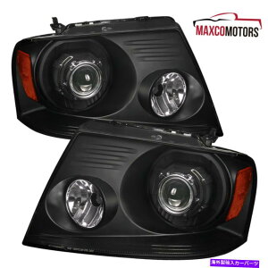 USwbhCg 2004N2005 2006 2007 2008 Ford F150gbNvWFN^[wbhCgvL + R Black For 2004 2005 2006 2007 2008 Ford F150 Truck Projector Headlights Lamp L+R