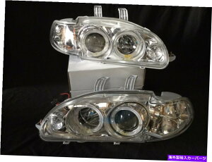 USwbhCg 1992N1995Ñz_VrbN4DR Chrome LED HalovWFN^[wbhCgwbhv For 1992-1995 Honda Civic 4Dr Chrome LED Halo Projector Headlights Head Lamp