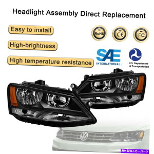 USwbhCg 2011-2018tHNX[QVW JettawbhCgwbhvL + R Black For 2011-2018 Volkswagen VW Jetta Headlights Headlamps Replacement L+R