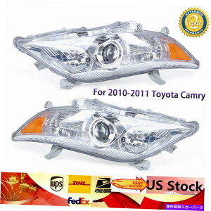 US�w�b�h���C�g 2010-2011�g���^�J�����[�w�b�h���C�g�����v���C�g������+�E10-11 For 2010-2011 Toyota Camry Headlights lamps light Replacement Left+Right 10-11�y���s�A���i�z