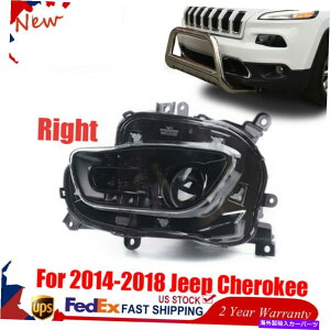 USwbhCg 14-18W[vOh`FL[nQDRLvWFN^[wbhCg/vubNRH FOR 14-18 Jeep Grand Cherokee Halogen DRL Projector Headlight /Lamps Black RH