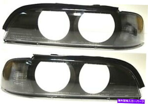 US�w�b�h���C�g BMW 5 1996-1999 E39�X���[�N�w�b�h���C�g�����Y��+�E BMW 5 1996-1999 E39 smoked headlight lenses LEFT+RIGHT�y���s�A���i�z
