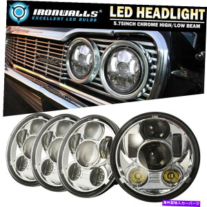 USwbhCg 58-76re[WV{[4x 5.75 "LEDNwbhCgvWFN^[Hi-Lo Beam For 58-76 Vintage Chevrolet 4X 5.75" LED Chrome Headlights Projector Hi-Lo Beam