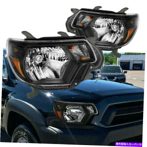 USwbhCg 2012 - 2015ÑwbhCgg^^R}sbNAbvubNv̎ւL + R 12-15 Headlights For 2012-2015 Toyota Tacoma Pickup Black Lamps Replacement L+R 12-15