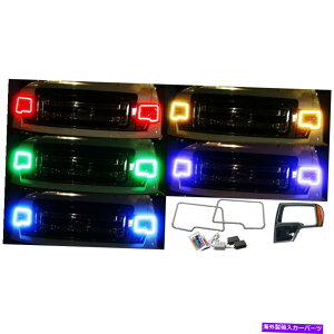 US�w�b�h���C�g 2009-2014�t�H�[�hF-150���F�ύX�V�t�gLED RGB�w�b�h���C�g�n���[�����O�Z�b�g 2009-2014 Ford F-150 Multi-Color Changing Shift LED RGB Headlight Halo Ring Set