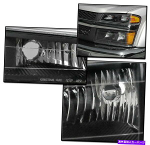 US�w�b�h���C�g 2004-2012�V�{���[�R�����h/ GMC�L���j�I���s�b�N�A�b�v�u���b�N�w�b�h���C�g�����v+ LED DRL�L�b�g FOR 2004-2012 CHEVY COLORADO/GMC CANYON PICKUP BLACK HEADLIGHT LAMP +LED DRL KIT�y���s�A���i�z