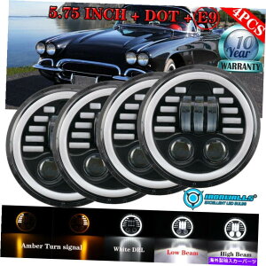 USwbhCg 4s[X5.75 "5-3 / 4 LEDwbhCgDRL HI / LOr[DRL̂߂Chevy Bel Air Corvette 4pcs 5.75" 5-3/4 LED Headlights DRL Hi/Lo Beam DRL For Chevy Bel Air Corvette