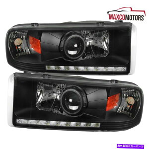 USwbhCg 1994-2001 Dodge RAM 1500 2500 3500vWFN^wbhCgW / SMD LED DRL Black For 1994-2001 Dodge Ram 1500 2500 3500 Projector Headlights w/ SMD LED DRL