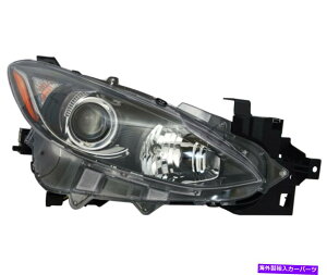 US�w�b�h���C�g �n���Q���w�b�h���C�g�A�Z���u���iW /�d���j�E����ȑ�PAZDA 3 Halogen Headlight Assembly (w/Bulb) Right Passenger Side for 14-16 Mazda 3