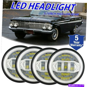 USwbhCg 4s[X5 3/4 "5.75vWFN^[LEDwbhCgV[r[GWFACOvd 4PCS 5 3/4" 5.75 Projector LED Headlights Sealed Beam Angel Eye Ring Lamp Bulbs