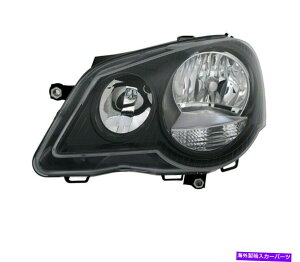 US�w�b�h���C�g Volkswagen Polo 9N3 2007 2007 2009 2009 2009 VP824L�u���b�NLHD Left Headlight for Volkswagen Polo 9N3 2005 2006 2007 2008 2009 VP824L Black LHD