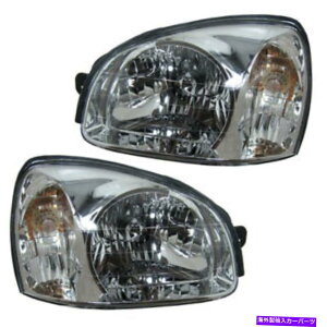 USwbhCg wbhCgwbhvwbhCgvEZbgyA03-06T^tF Headlight Headlamp Head Light Lamp Right & Left Side Set PAIR For 03-06 Santa Fe