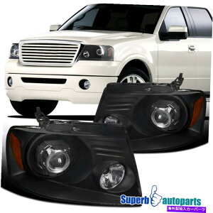 USwbhCg 2004-2008 Ford F150 Lincoln Mark LT RetroforvWFN^[wbhCgubN For 2004-2008 Ford F150 Lincoln Mark LT RetroFor Projector Headlights Black