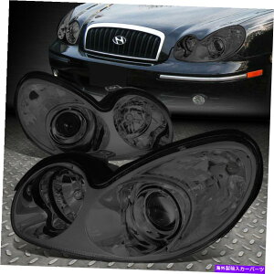 USwbhCg 02-05 Sonata Pair SmokednEWONAR[i[vWFN^[wbhCgwbhv FOR 02-05 SONATA PAIR SMOKED HOUSING CLEAR CORNER PROJECTOR HEADLIGHT HEAD LAMPS