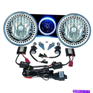 USwbhCg 7 "HIDzCgLEDn[OGWFACwbhCg6000K 6KCgvdyAIMG 7" HID White LED Halo Ring Angel Eye Headlight 6000K 6K Light Lamp Bulb Pair Img
