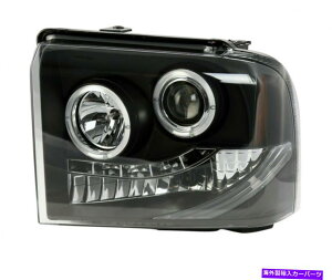 USwbhCg Ford Excursion 2005̂߂̐V^]ґHalovWFN^[wbhCgubN New Driver Side Halo Projector Headlight Black For Ford Excursion 2005