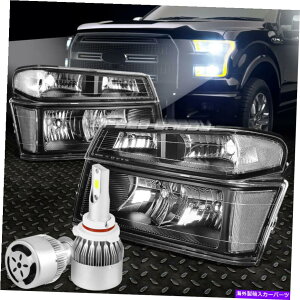 US�w�b�h���C�g �u���b�N�w�b�h���C�g+�N���A�R�[�i�[+�z���C�gLED 9006 HID 04-12 Colorado / Canyon BLACK HEADLIGHT+CLEAR CORNER+WHITE LED 9006 HID W/FAN FOR 04-12 COLORADO/CANYON�y���s�A���i�z