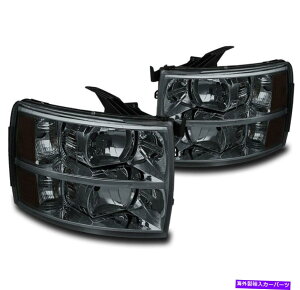 USwbhCg 2007-2013V{[Silverado 1500 2500 3500 HDX[NwbhCgwbhvVZbg FOR 2007-2013 CHEVY SILVERADO 1500 2500 3500 HD SMOKE HEADLIGHT HEADLAMP NEW SET