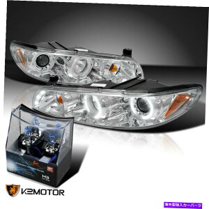USwbhCg 1997N2003NPontiac Grand Prix Clesr LED HalovWFN^[wbhCg+R[i[v For 1997-2003 Pontiac Grand Prix Clesr LED Halo Projector Headlights+Corner Lamp