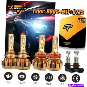 USwbhCg Dodge Ram 1500 2500 3500 2011-18̂߂Auxbeam H11 9005 LED̃wbhCg+9145 H10 AUXBEAM H11 9005 LED Headlight+Fog 9145 H10 For Dodge Ram 1500 2500 3500 2011-18