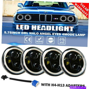 USwbhCg 4PCS 5.75 "5-3 / 4EhLEDwbhCgDRLVg̖ڃvWFN^[r[H4hbg 4PCS 5.75" 5-3/4 Round LED Headlights DRL Angel Eyes Projector Beam H4 DOT