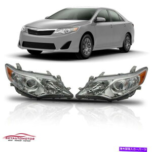 USwbhCg tBbg2012N2013N2013N2014Ng^J[wbhCgwbhvN[nEWOyA Fits 2012 2013 2014 Toyota Camry Headlights Headlamps Chrome Housing Pair