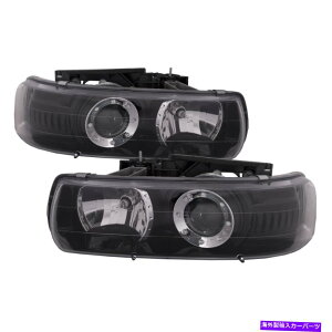 USwbhCg wbhCgZbgubNvWFN^[yAtBbg1999-2002V{[Vih/^z Headlights Set Black Projector Pair Fits 1999-2002 Chevrolet Silverado/Tahoe