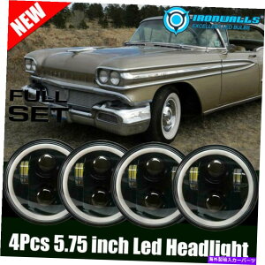 USwbhCg 4pcs 5.75 "C`5 3/4EhLEDwbhCgAbvO[htBbgOldsmobile 98 1958-1975 4pcs 5.75"inch 5 3/4 Round LED Headlight Upgrade Fit for Oldsmobile 98 1958-1975