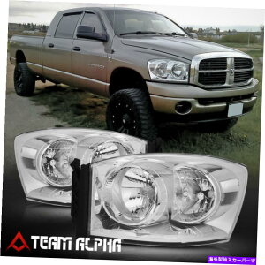 USwbhCg FITS 2006-2009hbWRAM 1500/2500 [N/NA]NX^R[i[wbhCgv Fits 2006-2009 Dodge Ram 1500/2500 [Chrome/Clear] Crystal Corner Headlight Lamp
