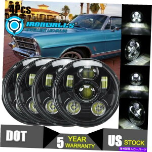 USwbhCg 4X 5.75u5-3 / 4vvWFN^[LEDwbhCgNAHI / LO FITtH[hGalaxie 500 62-1974 4x 5.75" 5-3/4" Projector LED Headlight Clear Hi/Lo Fit Ford Galaxie 500 62-1974