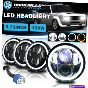 USwbhCg 4s[X5.75 "5-3 / 4" LEDwbhCg̍ႢDRLVg̖ڃvWFN^[v̂߂̃vWFN^[̃v 4Pcs 5.75" 5-3/4" LED Headlights High Low DRL Angel Eyes Projector Lamp for F