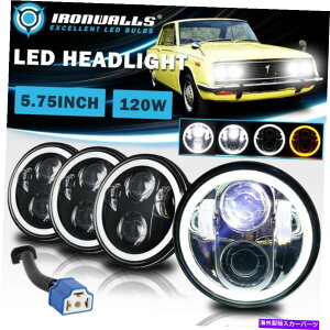 USwbhCg 4{5.75 "5-3 / 4" LEDwbhCgnC[DRLVg̖ڃvWFN^[vpg^ 4X 5.75" 5-3/4" LED Headlights High Low DRL Angel Eyes Projector Lamp for Toyota