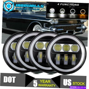 USwbhCg 4X 5.75 "LEDvWFN^[wbhCgpxDRLtBbgCadillac Eldorado 1958-1974 4x 5.75" LED Projector Headlight Angle Eyes DRL Fit Cadillac Eldorado 1958-1974
