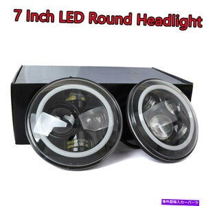 USwbhCg W[vE[TJ / LJ / CJ / JKyA7 "C`EhLED Halo Angel Eyes Headlight For Jeep Wrangler TJ/ LJ/ CJ/JK Pair 7" Inch Round LED Halo Angel Eyes Headlight