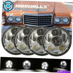 USwbhCg 4s[XN[5 3/4 "5.75"vWFN^[LEDwbhCgV[r[vdɂ/ lo 4PCS Chrome 5 3/4" 5.75" Projector LED Headlights Sealed Beam Lamp Bulbs HI/LO