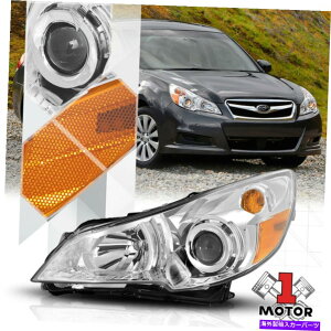 US�w�b�h���C�g 10-14�̉��s/���K�V�[�̂��߂̍�LH�̉^�]�ґ��N�����v���W�F�N�^�[�w�b�h���C�g�A�Z���u�� Left LH Driver Side Chrome Projector Headlight Assembly for 10-14 Outback/Legacy�y���s�A���i�z