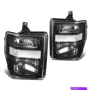 USwbhCg 2008-2010tH[hX[p[f[eByAubNnEWONATChwbhCg/vZbg For 2008-2010 Ford Super Duty Pair Black Housing Clear Side Headlight/Lamp Set