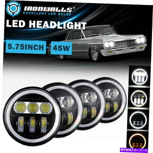 USwbhCg 4s[X5-3 / 4 "5.75"vWFN^[LEDwbhCgDRLVg̖ڂ̃Be[W̍b̖ 4PCS 5-3/4" 5.75" Projector LED Headlights DRL Angel Eyes for Vintage Chevorlet